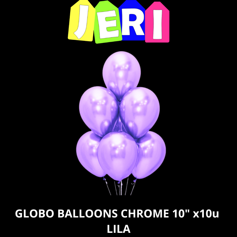 GLOBO BALLOONS CHROME 10" x10u (LILA)