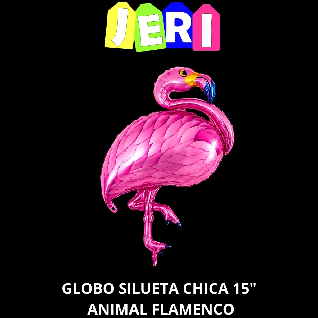 [7273] GLOBO SILUETA CHICA 15" ANIMAL FLAMENCO