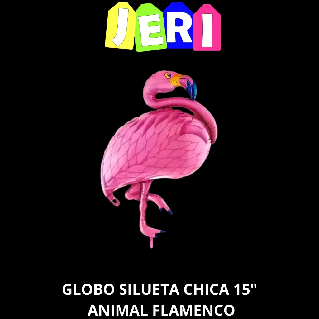 [7273] GLOBO SILUETA CHICA 15" ANIMAL FLAMENCO