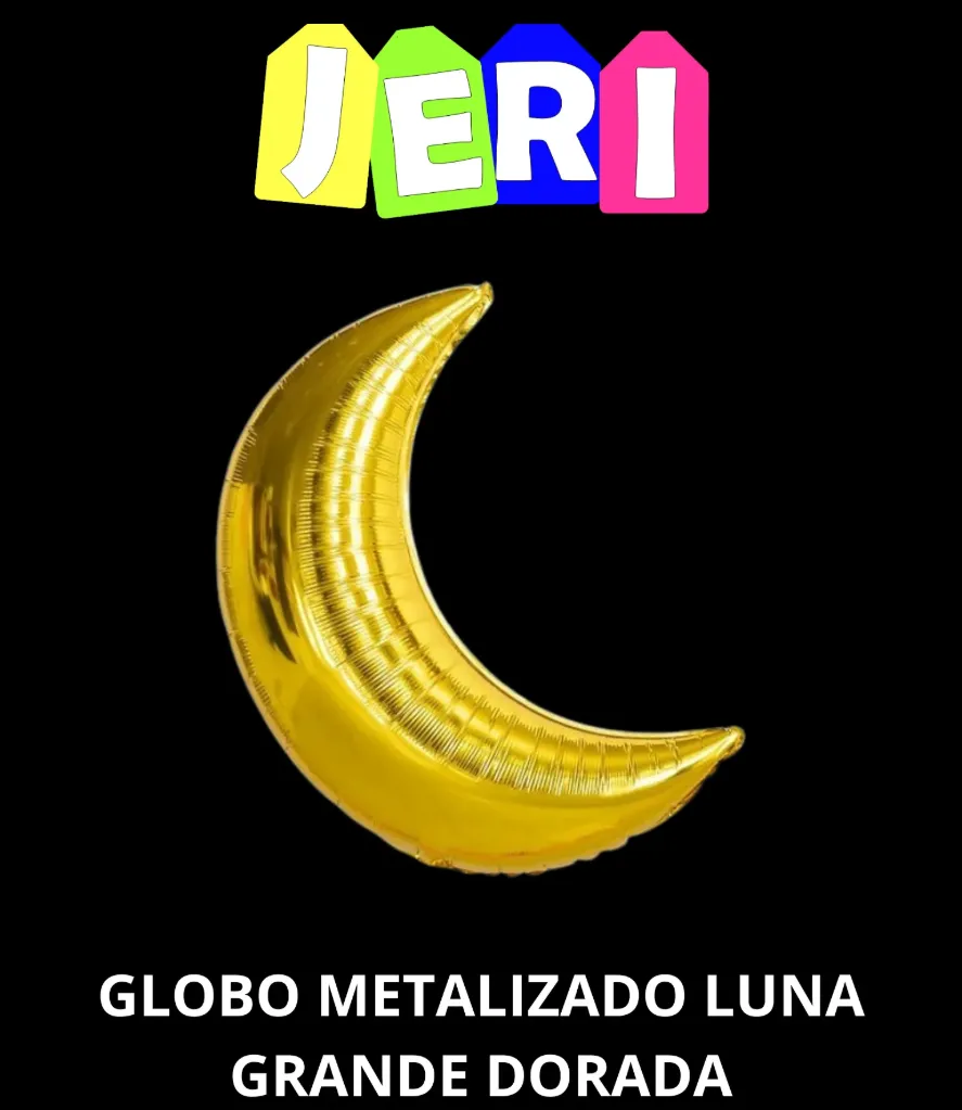 GLOBO METALIZADO LUNA GRANDE DORADA
