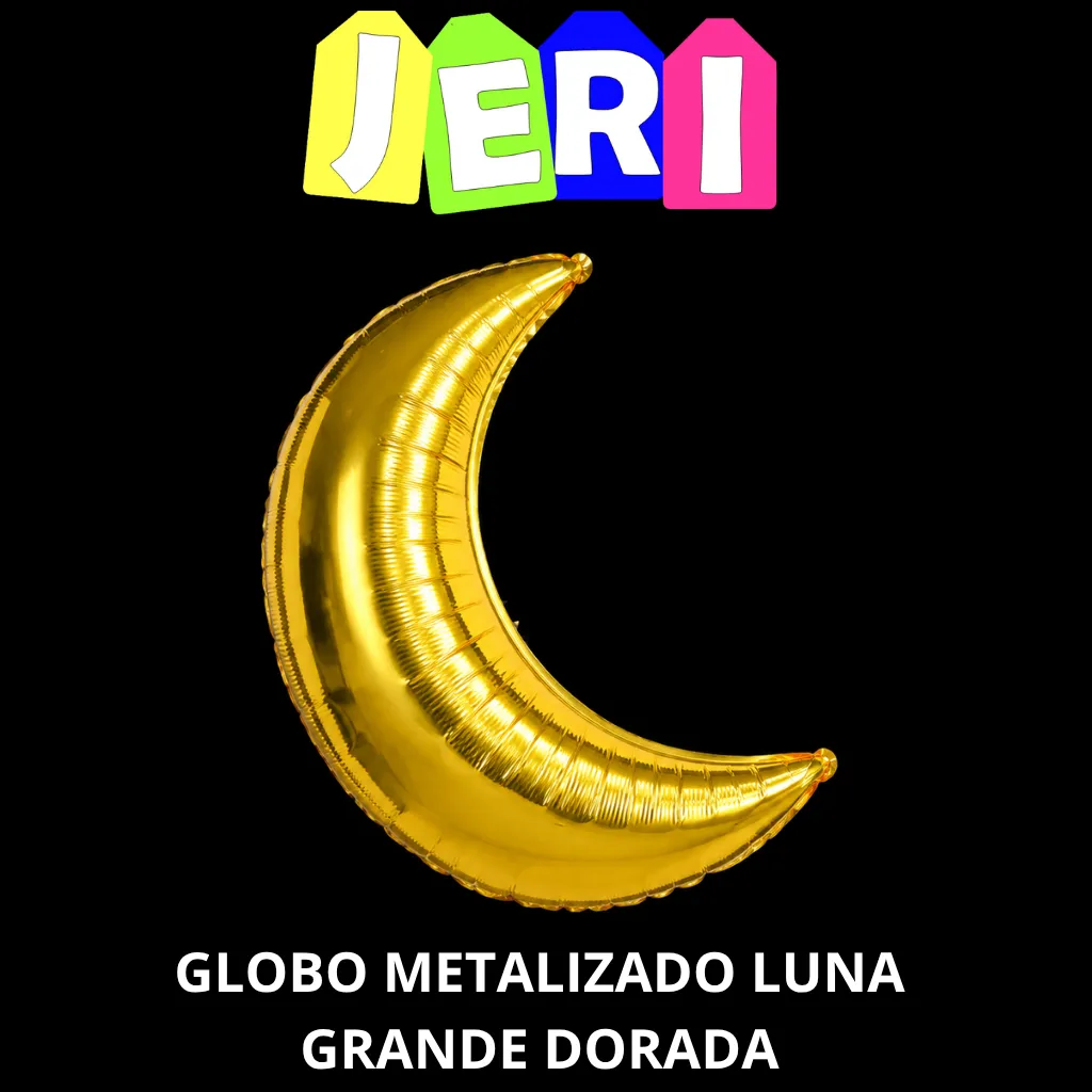 GLOBO METALIZADO LUNA GRANDE DORADA