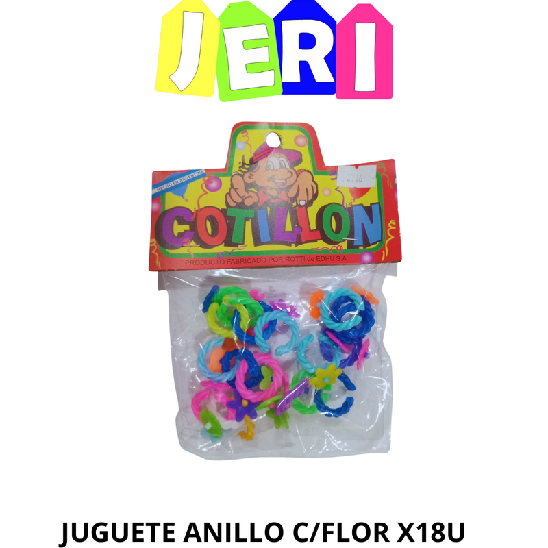 JUGUETE ANILLO C/FLOR ROTTI X18U