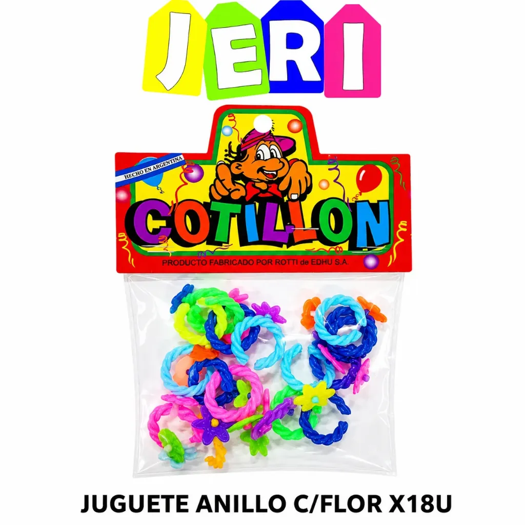 JUGUETE ANILLO C/FLOR ROTTI X18U