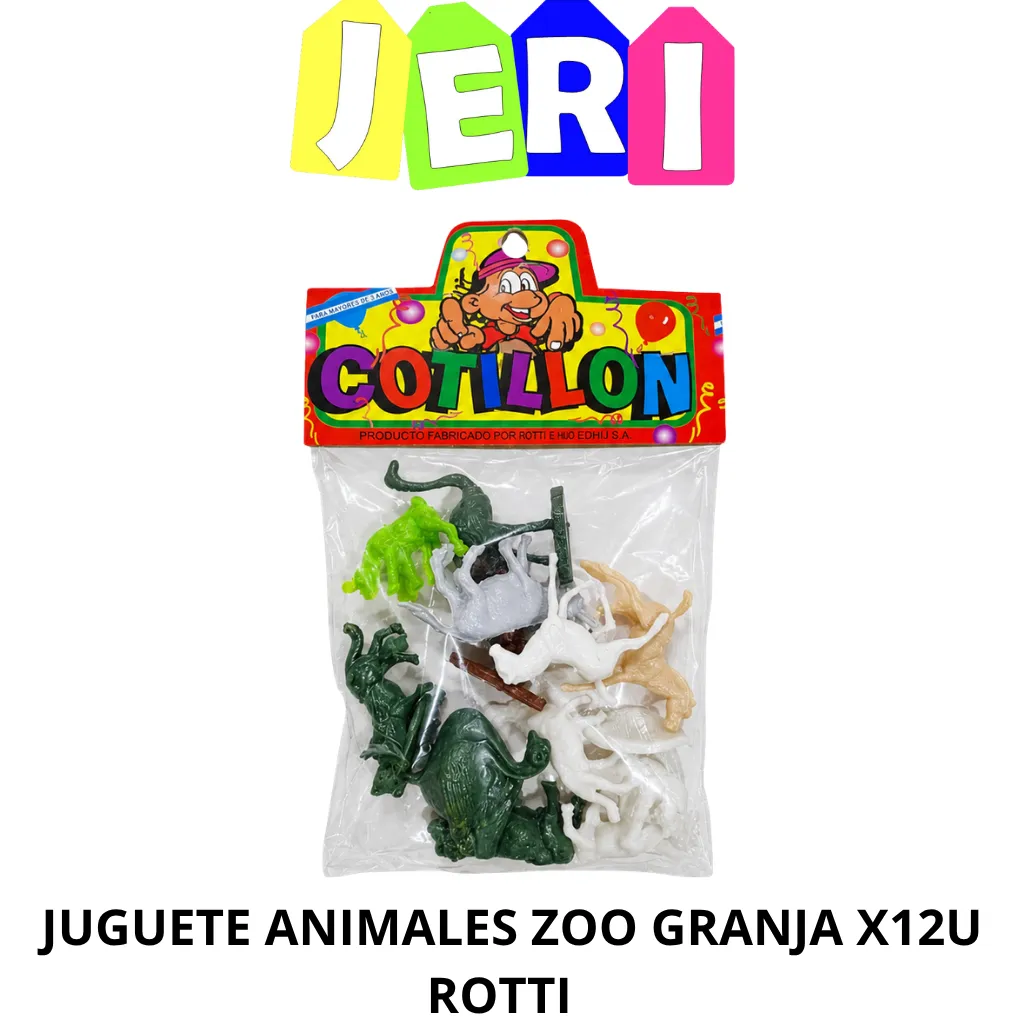 JUGUETE ANIMALES ZOO GRANJA ROTTI X12U