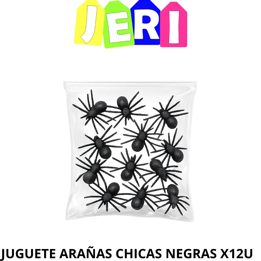 JUGUETE ARAÑAS CHICAS NEGRAS X12U