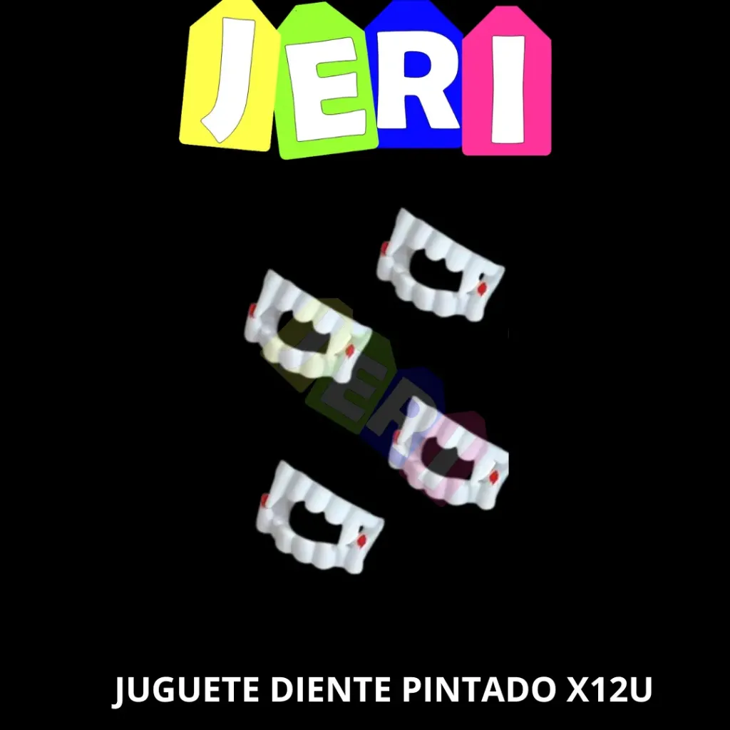 JUGUETE DIENTE PINTADO X12U