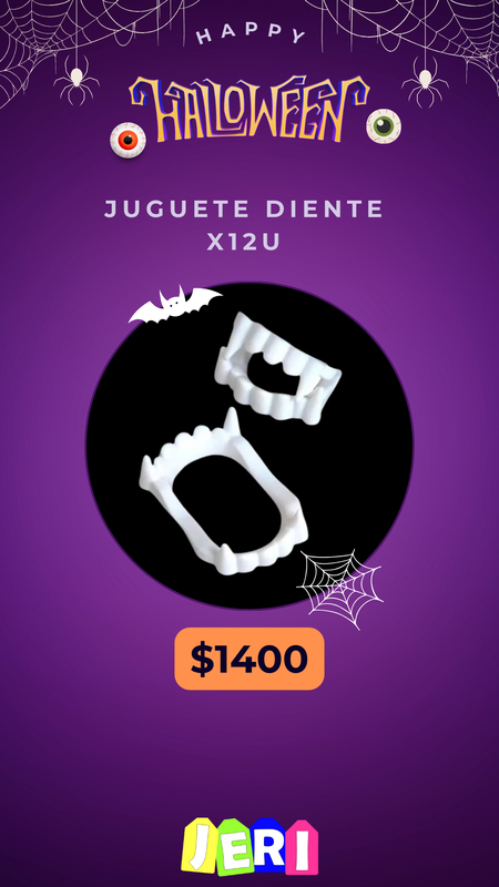 JUGUETE DIENTE PINTADO X12U