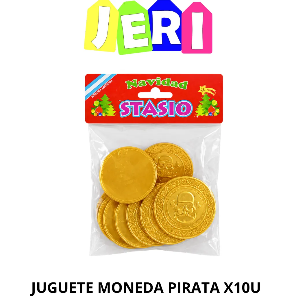 JUGUETE MONEDA PIRATA X10u