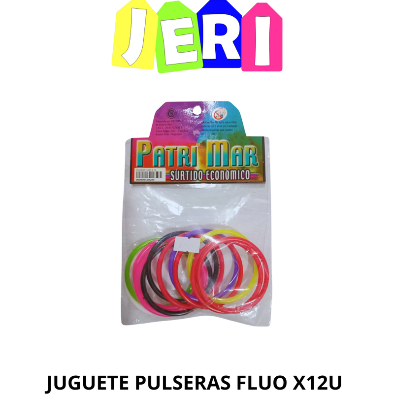 JUGUETE PULSERA FLUO X12u PATRIMAR