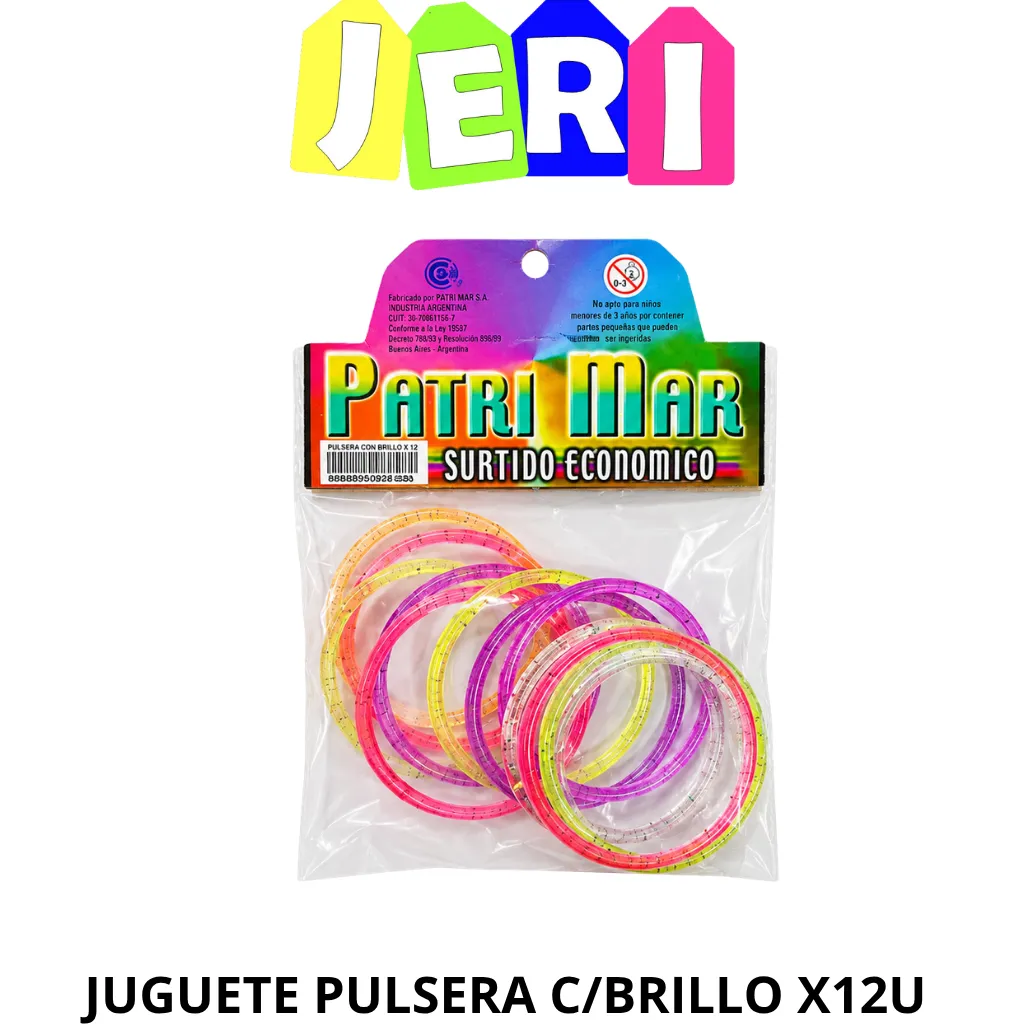 [5174] JUGUETE PULSERAS C/ BRILLO X12u PATRIMAR