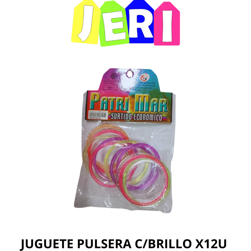 [5174] JUGUETE PULSERAS C/ BRILLO X12u PATRIMAR