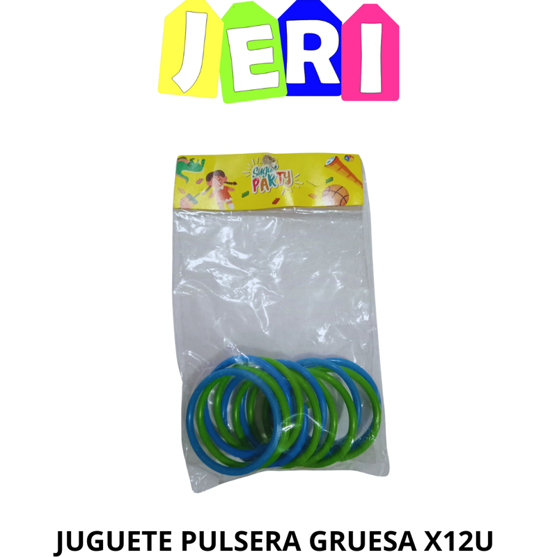 JUGUETE PULSERAS GRUESA X12u SUGAR PARTY