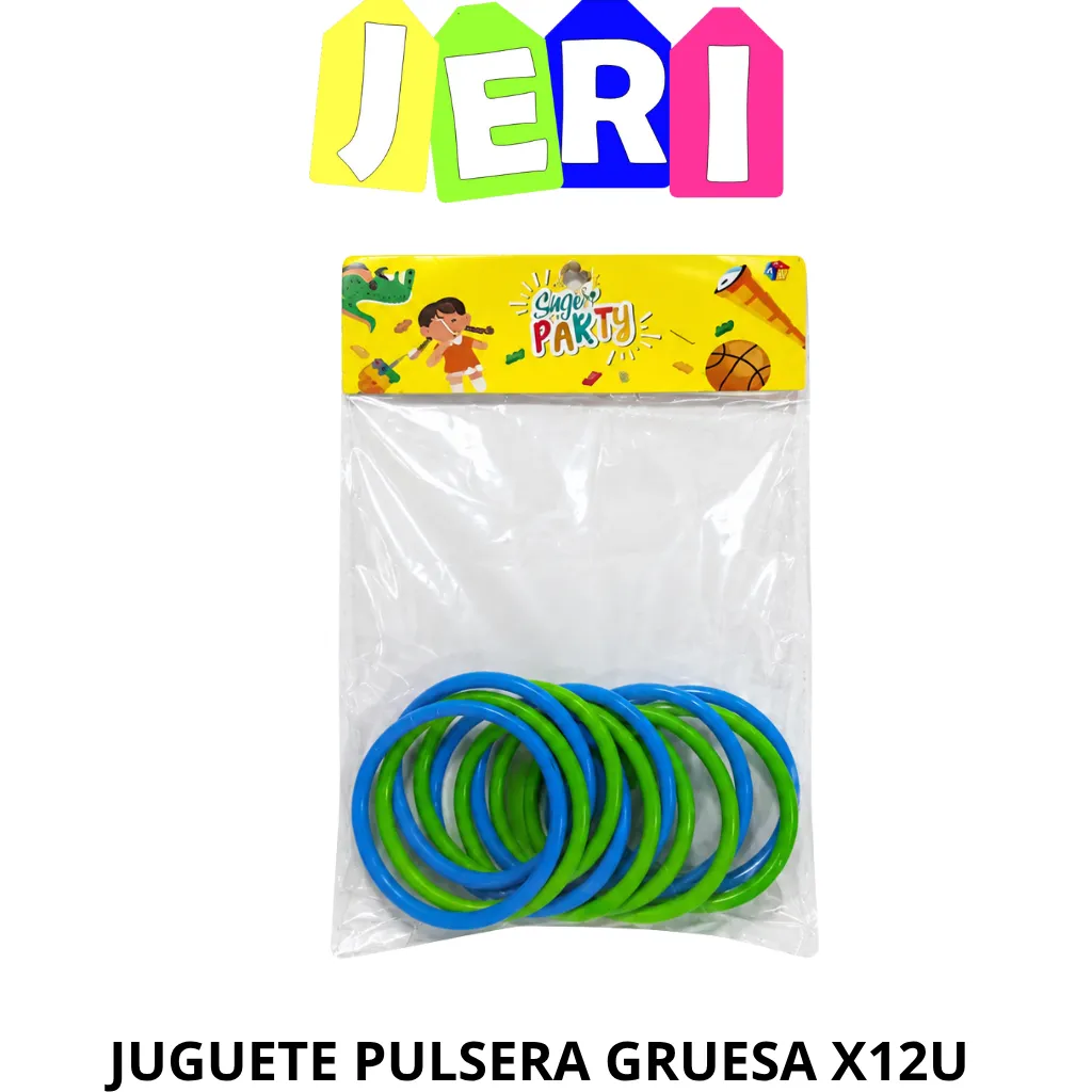 JUGUETE PULSERAS GRUESA X12u SUGAR PARTY