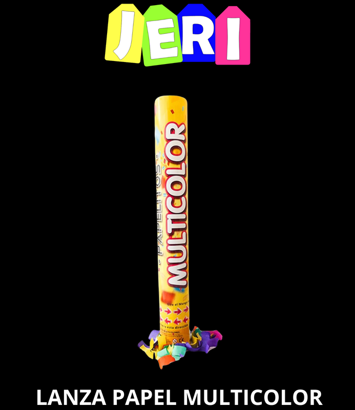 LANZA PAPEL MULTICOLOR 40CM SUGAR PARTY