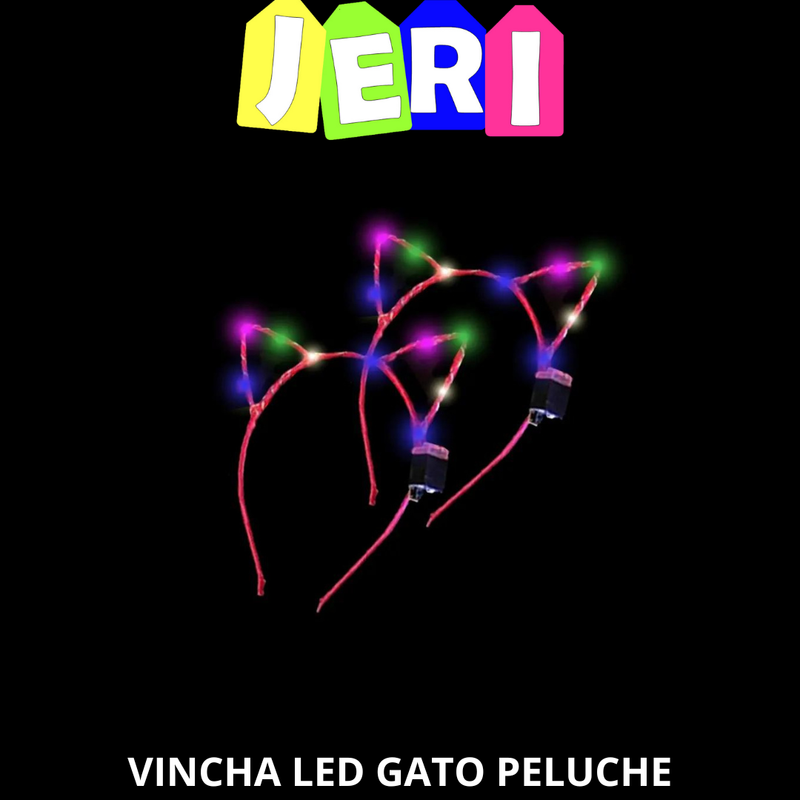 LED VINCHA GATO PELUCHE