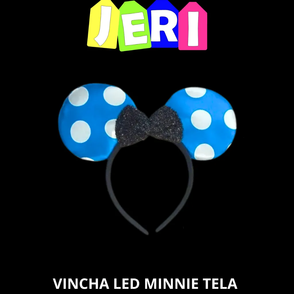 LED VINCHA MINNIE TELA (OREJAS)