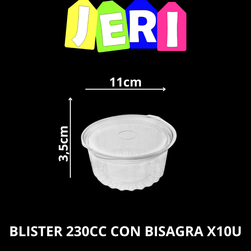 BLISTER 230CC CON BISAGRA X10U