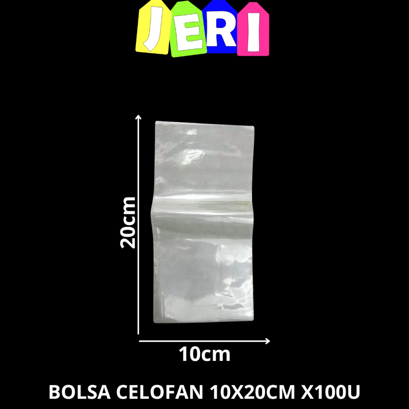 BOLSA CELOFAN 10X20CM X100U