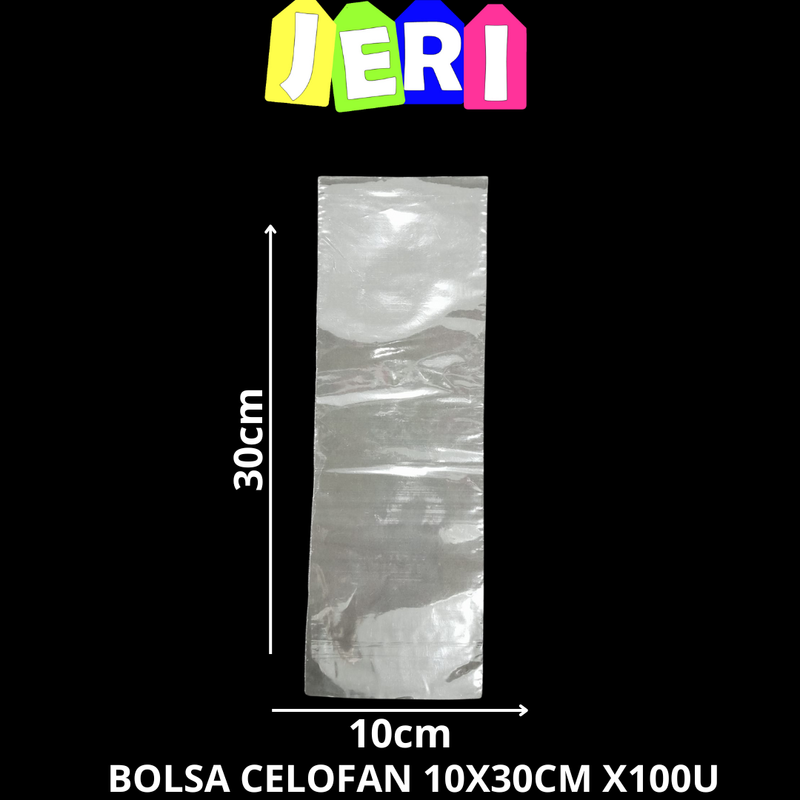 BOLSA CELOFAN 10X30CM X100U