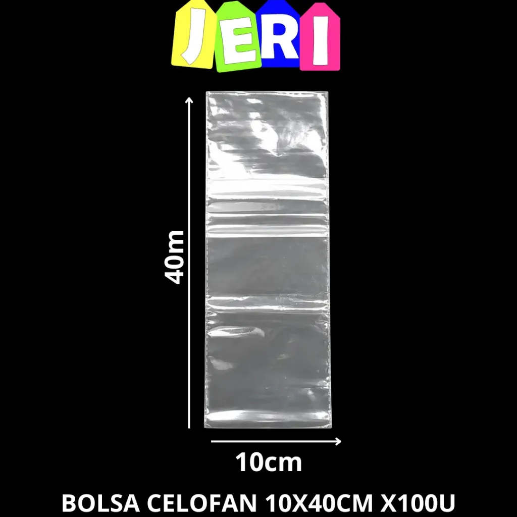 BOLSA CELOFAN 10X40CM X100U