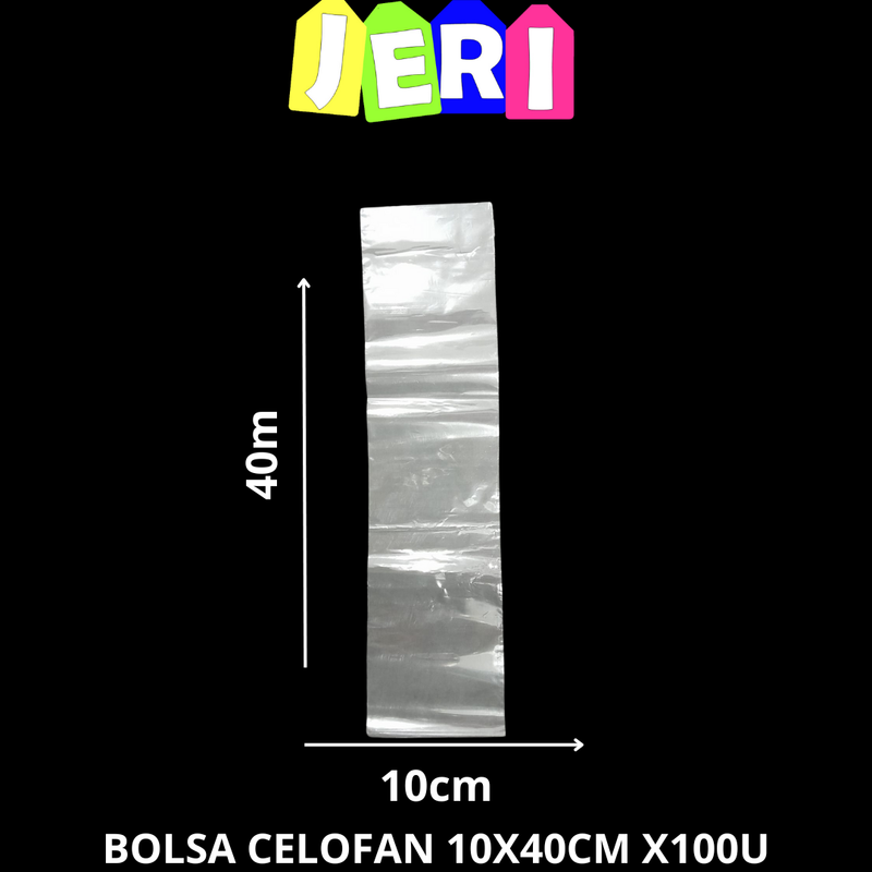BOLSA CELOFAN 10X40CM X100U