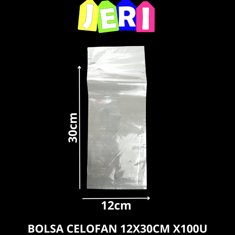 BOLSA CELOFAN 12X30CM X100U