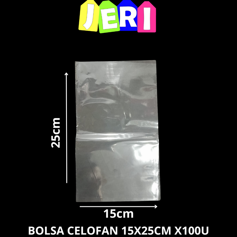 BOLSA CELOFAN 15X25CM X100U