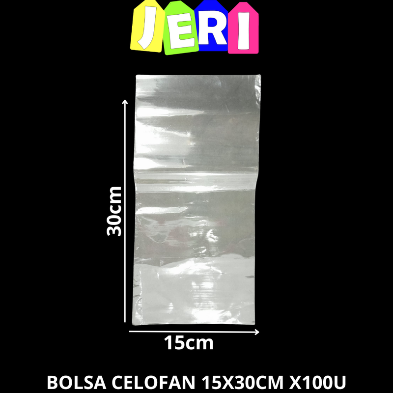 BOLSA CELOFAN 15X30CM X100U