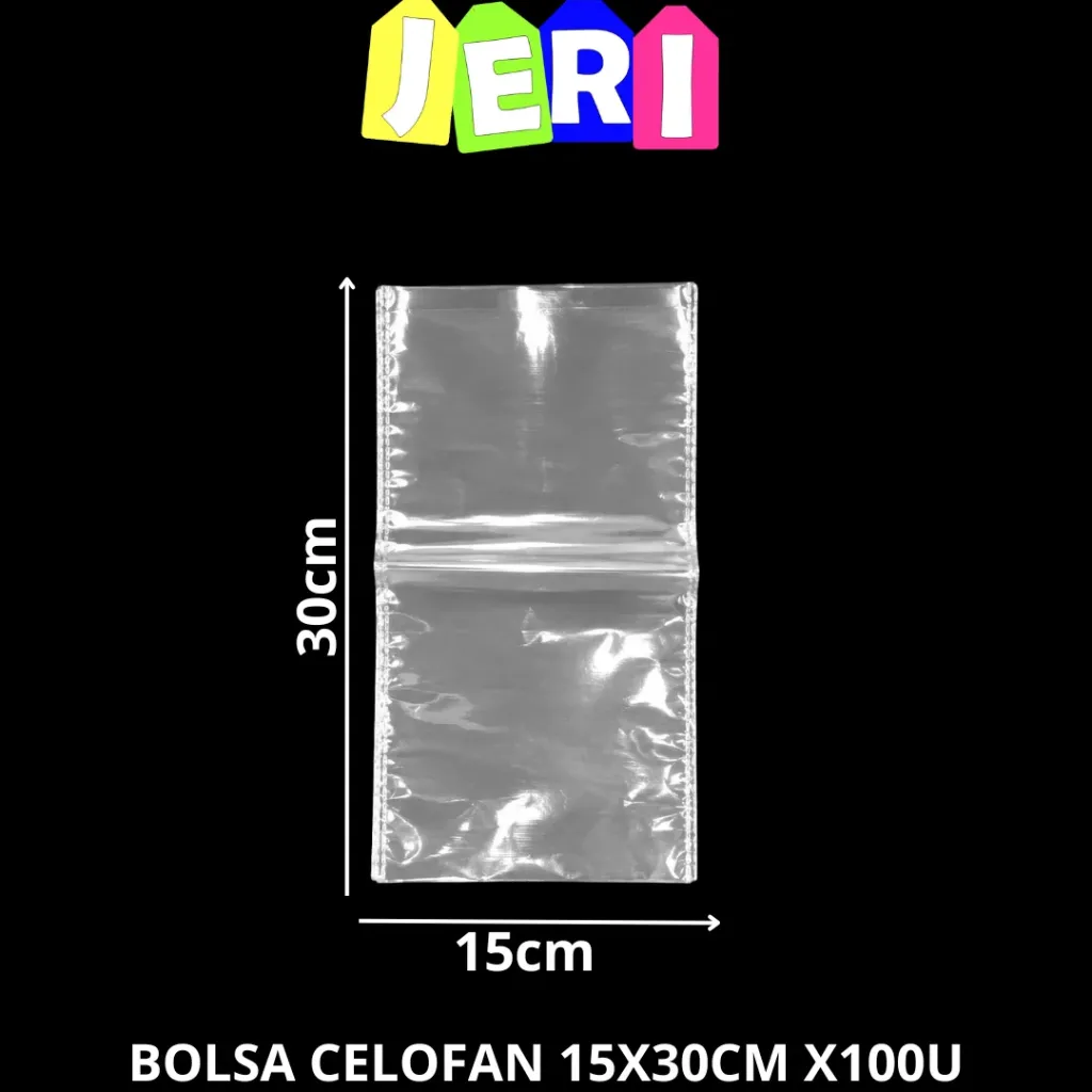 BOLSA CELOFAN 15X30CM X100U