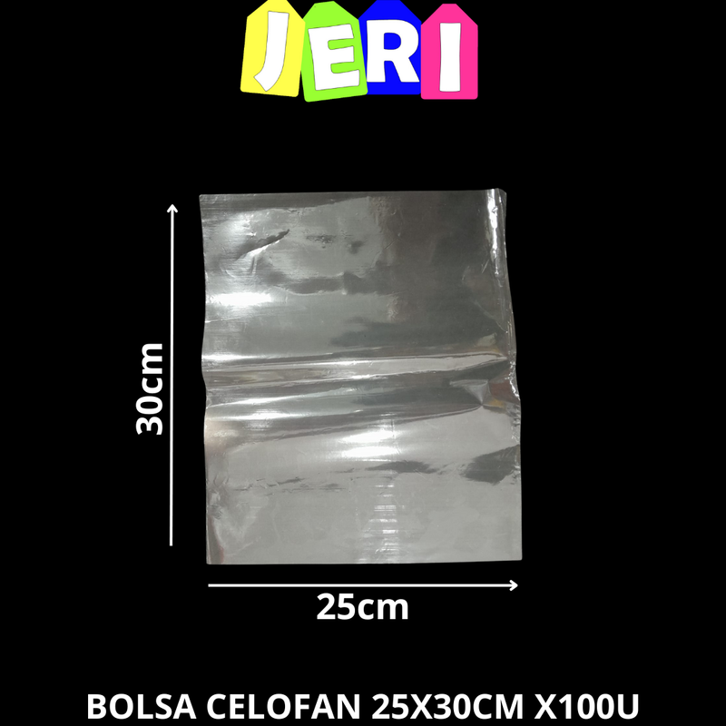 BOLSA CELOFAN 25X30CM X100U