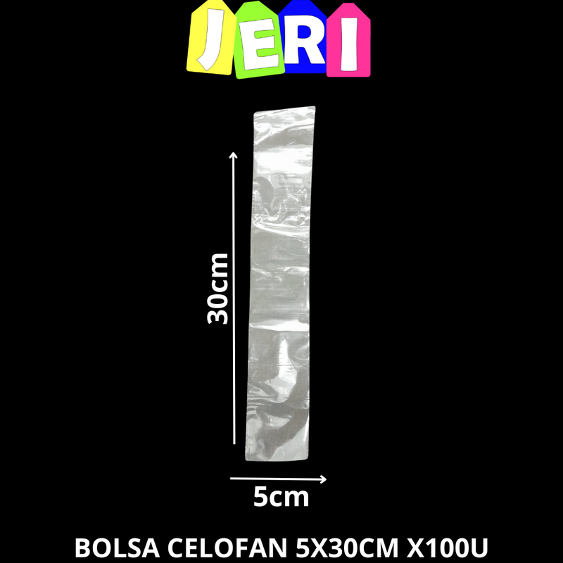 BOLSA CELOFAN 5X30CM X100U