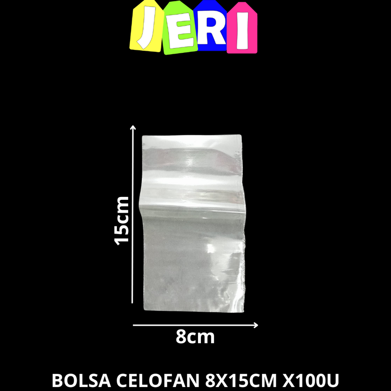 BOLSA CELOFAN 8X15CM X100U