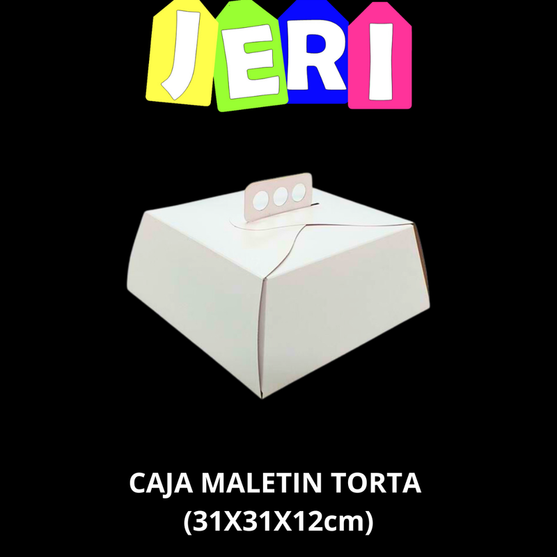 [1290] CAJA MALETIN TORTA 31X31X12cm