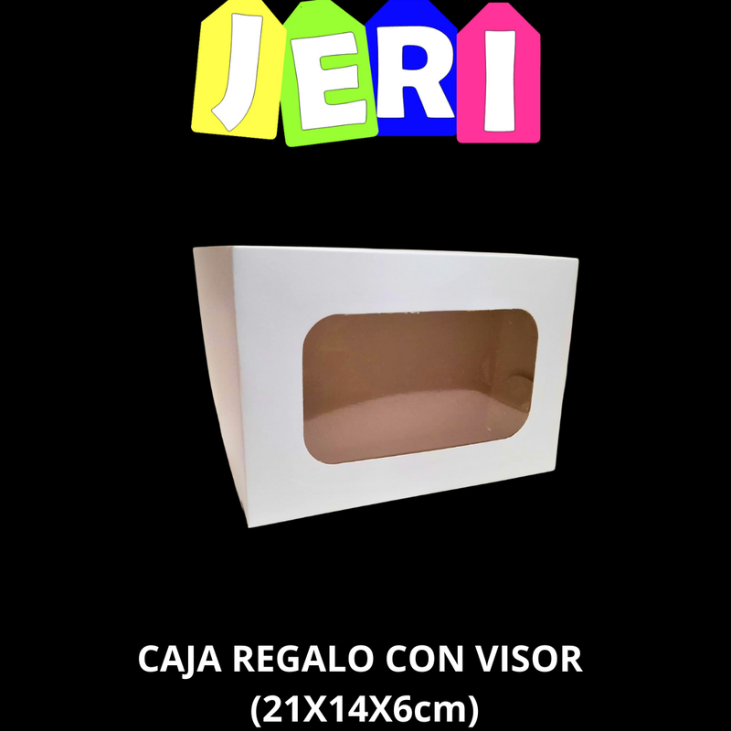 CAJA REGALO C/ VISOR 21X14X6cm
