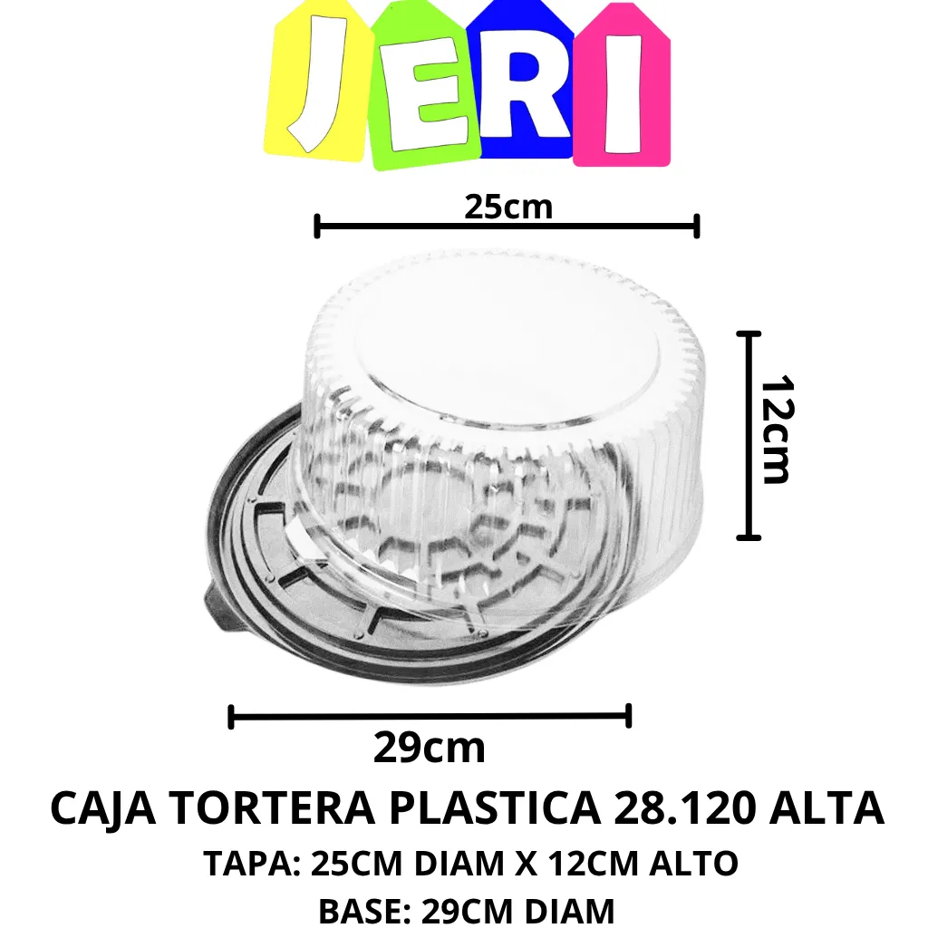 [2604] CAJA TORTERA PLASTICA 28,120 ALTA