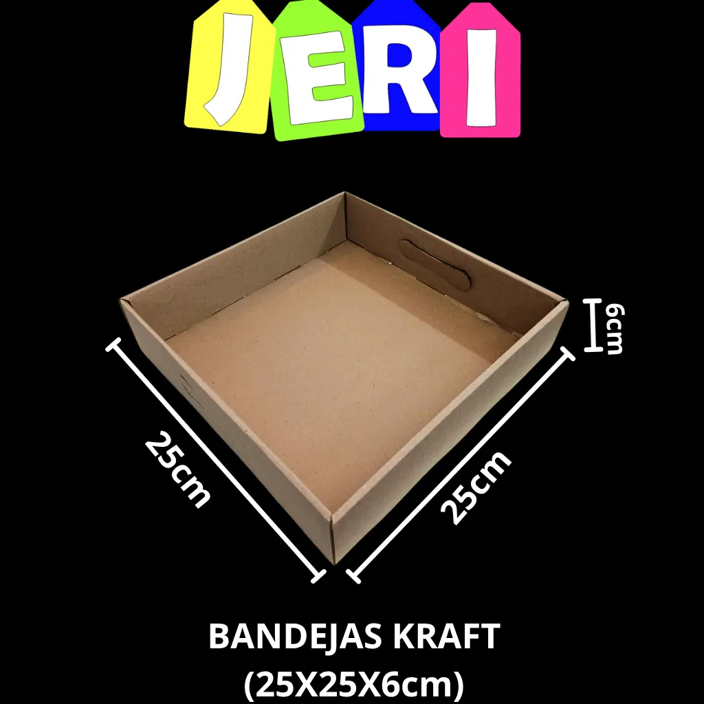 BANDEJAS KRAFT (25X25X6CM)