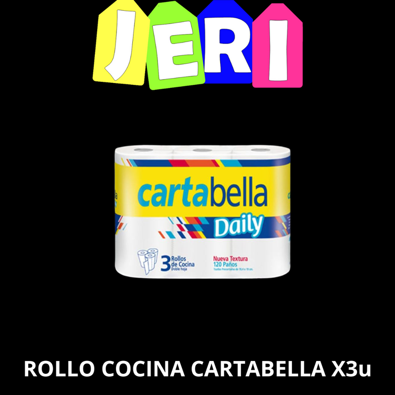 SERVILLETAS CARTABELLA ROLLO X3U