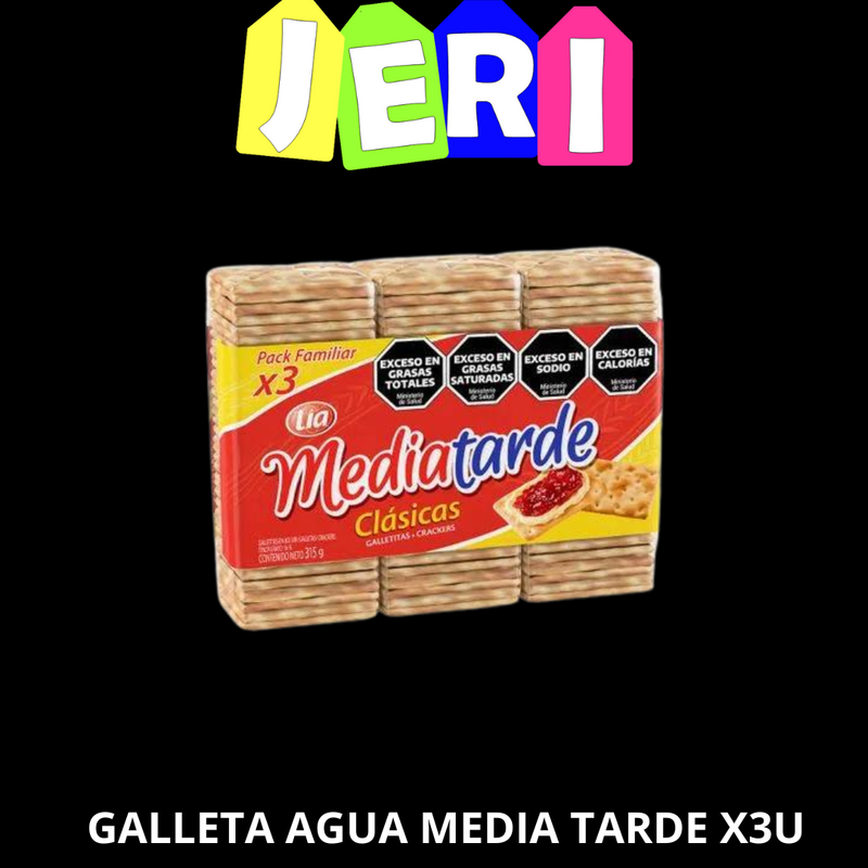 GALLETA AGUA MEDIA TARDE X3U