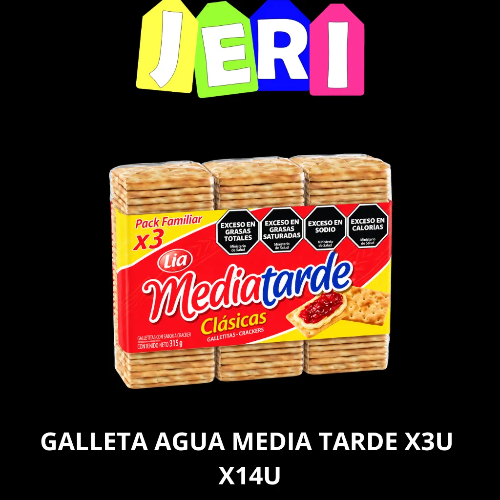 GALLETA AGUA MEDIA TARDE X3U X14U