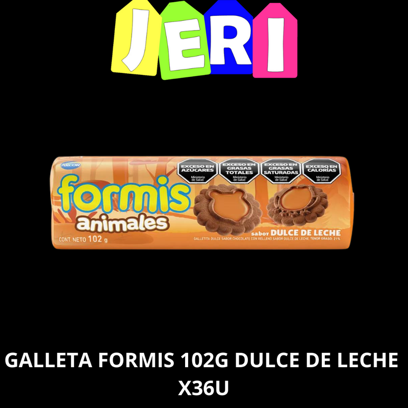 GALLETA FORMIS 102G DULCE DE LECHE X 36U
