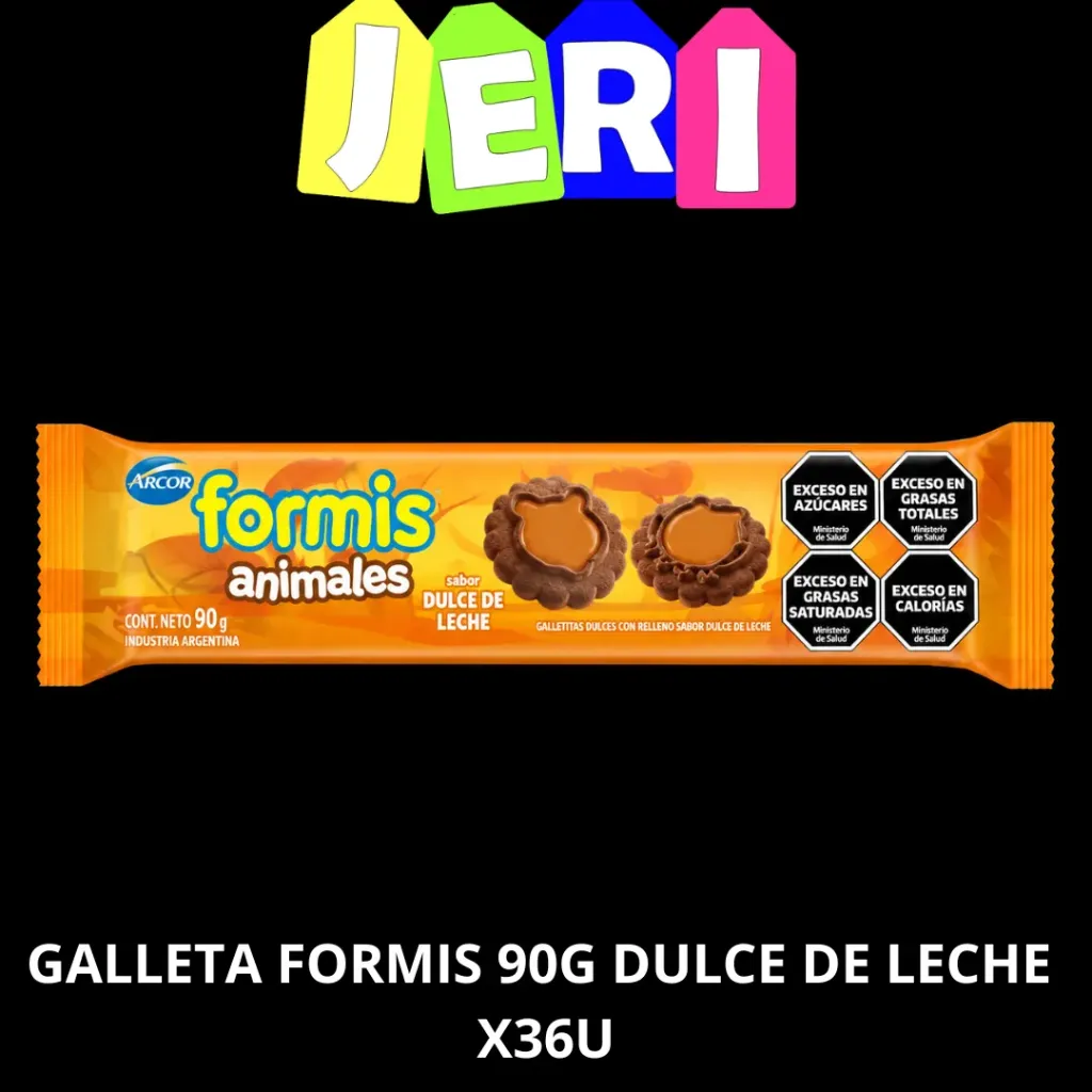 GALLETA FORMIS 90G DULCE DE LECHE X 36U