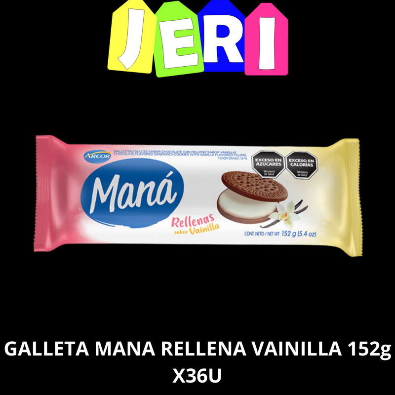 GALLETA MANA RELLENA VAINILLA 152g X36U