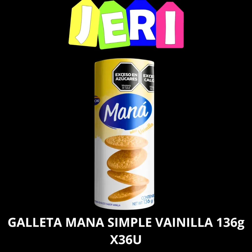 GALLETA MANA SIMPLE VAINILLA 136g X36U