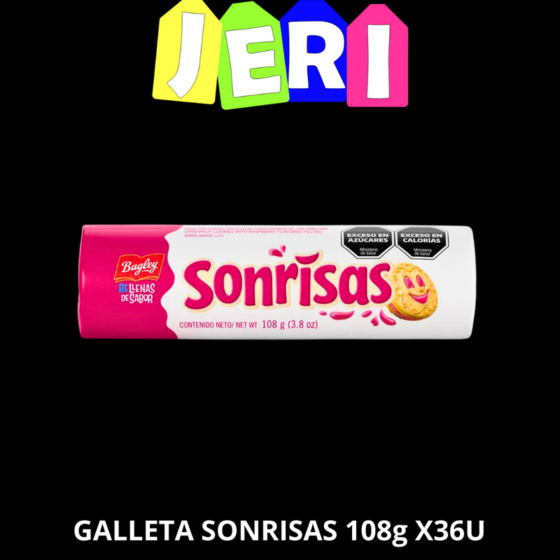 GALLETA SONRISAS 108g X36U