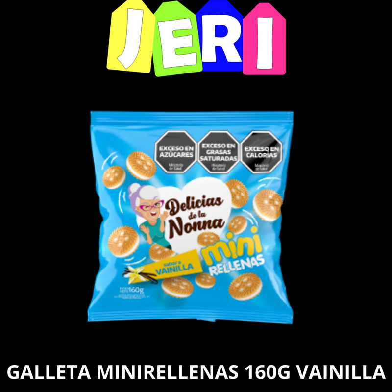 GALLETA MINIRELLENAS DEL DE LA NONNA 160G VAINILLA