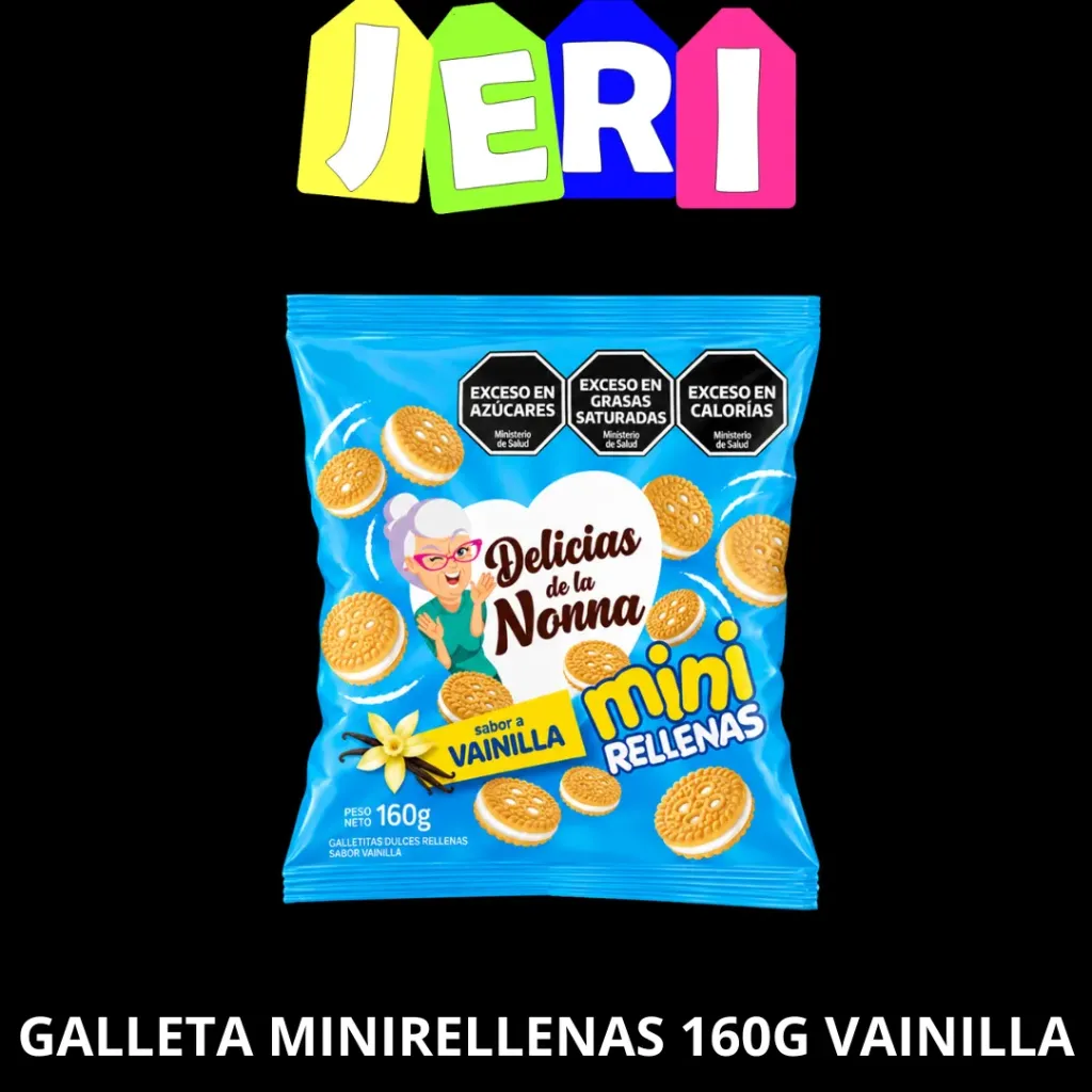 GALLETA MINIRELLENAS DEL DE LA NONNA 160G VAINILLA