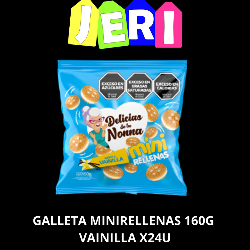 GALLETA MINIRELLENAS DEL DE LA NONNA 160G VAINILLA X24U