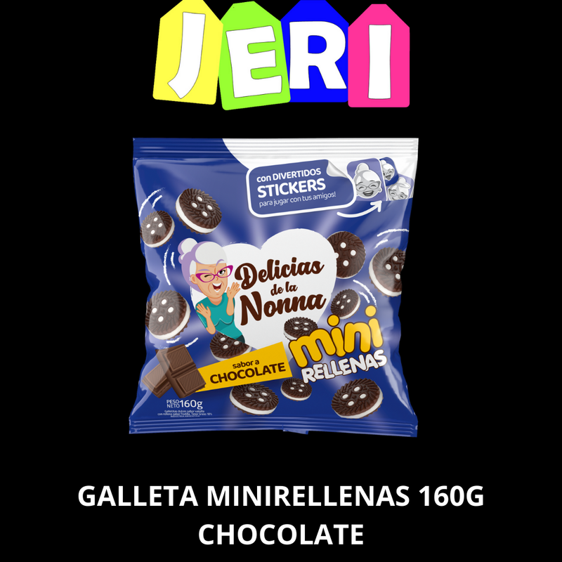 GALLETA MINIRELLENAS DEL DE LA NONNA 160G CHOCOLATE