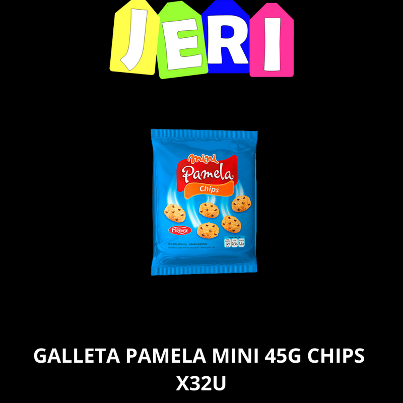 GALLETA PAMELA MINI 45G CHIPS X32U