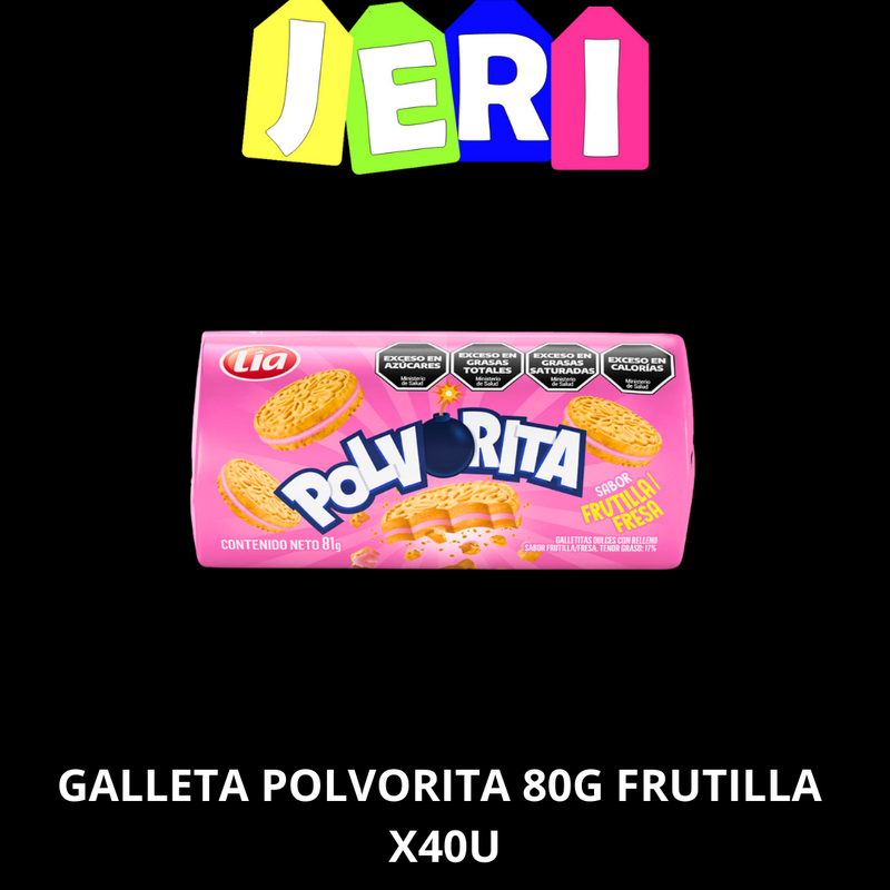 GALLETA POLVORITA 80G FRUTILLA X40U